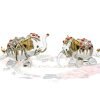 Goodsright Decor Mini Elephant Set 2 Elephant Animal Miniatures Statue Figurines 2pcs/Set Lucky Elephants for Home, Office, Kitchen, Bathroom D??cor, Shelf Ornaments