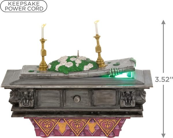 Goodsright Decor Keepsake Christmas Ornament , Disney The Haunted Mansion Collection The Coffin in the Conservatory With Light and Sound, Gifts for Disney Fans