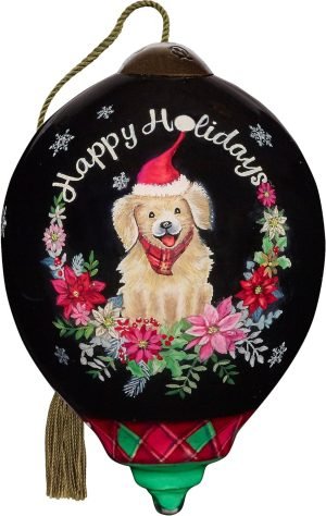 Goodsright Decor A Merry Christmas Sarah Summers Hand-Painted Blown Glass Ornament, Holiday D??cor, Christmas Tree