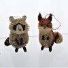 Goodsright Decor Holiday Decorative Buri Woodland Animal Hanging Accessory Christmas Tree Ornament Set with String Hanger (4 Pack)