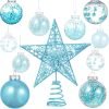 Goodsright Decor 24 Pieces 2.36 Inch Shatterproof Plastic Christmas Ball Ornaments Tree Balls with One Christmas Tree Star for Christmas New Years Present Wedding Home Holiday Party Decoration (Gold)