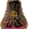 Goodsright Decor Christmas Bell Ornament 4-Inch Blown Glass (Gold Embellished)