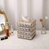 Goodsright Decor Crystal Square Tissue Box Cover - Sparkling Cube Glass Tissue Box Holder, Decorative Facial Tissue Holder for Bedroom Bathroom Dresser Night Stand Table Office Home Decor, Gold