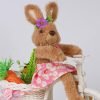 Goodsright Decor Set of 2 Easter Tabletop Decorations Plush Bunny Couple, 10" Easter Rabbits Ride Bike, Cute Animal Figurine for Girls' Gift, Easter Basket Filler Spring Home Kitchen Room Ornament