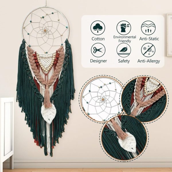 Goodsright Decor Tapestries Dream Catchers, Boho Dream Catcher, Macrame Dream Catchers, Handmade Dreamcatchers for Boho Tapestry Wall Hanging, Bohemian Decor, Macrame Wall Decor, Macrame Wall Hanging, Boho Wall Decor