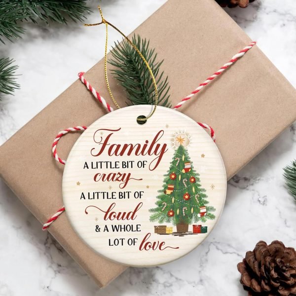 Goodsright Decor Christmas Ornaments Gifts for Family - Christmas Family Decor Gifts for Mom, Dad, Daughter, Son, Husband and Wife, Grandma, Grandpa Gift Ideas - Christmas Tree Decoration Ceramic Ornament
