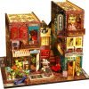 Goodsright Decor DIY Miniature Dollhouse Wooden Furniture Kit,Handmade Mini Modern Villa Model,1:24 Scale Creative Doll House Toys ES009