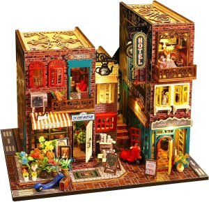 Goodsright Decor DIY Miniature Dollhouse Wooden Furniture Kit,Handmade Mini Modern Villa Model,1:24 Scale Creative Doll House Toys ES009