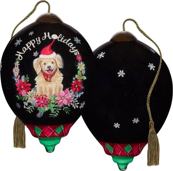 Goodsright Decor A Merry Christmas Sarah Summers Hand-Painted Blown Glass Ornament, Holiday D??cor, Christmas Tree