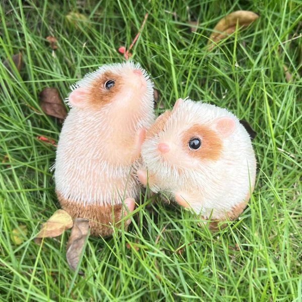 Goodsright Decor 5 Inches Reborn Baby Dolls Full Body Silicone Mini Baby Hamster Reborn Baby Hamster Cute Mini Realistic Silicone Hamster Animals Doll