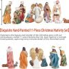 Goodsright Decor Christmas Nativity Set,7.5" Colorful Collectible Religious Decoration, Indoor Holiday Decoration in Gift Box 11-Piece Set