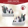 Goodsright Decor Christmas Village Skating Pond Animated Lighted Musical Snow Village Perfect Addition to Your Christmas Indoor Decorations & Holiday Displays