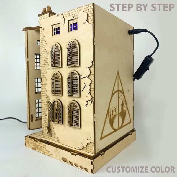 Goodsright Decor Book Nook Kit-DIY Bookshelf Insert-Dollhouse Booknook Wooden Miniature Model Decor Building Kit-Decorative Bookend Wizard Ornaments-Magic Wand Shop (DIY Kits)