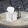Goodsright Decor Wood Carved Tissue Box Cover Square Tissue Holder Whitewashed Tree of Life Design Rustic Vintage Home Decor for Bathrooom Bedroom Living Room