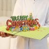 Goodsright Decor Merry Christmas Card, Jumbo Supersized Pop Up Christmas Card, Holiday Decoration Gift, 10" x 14" Cover - Includes Envelope and Note Tag