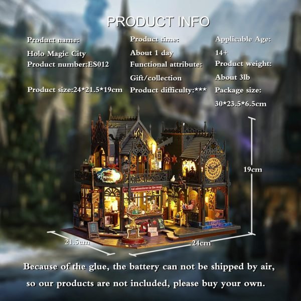 Goodsright Decor DIY Miniature Dollhouse Kit, Tiny House Kit with Dust Proof Cover and Music Box, DIY Wooden Dollhouse Kit Miniature House Kit, Creative Room Idea for Adult Magic House DIY Kits