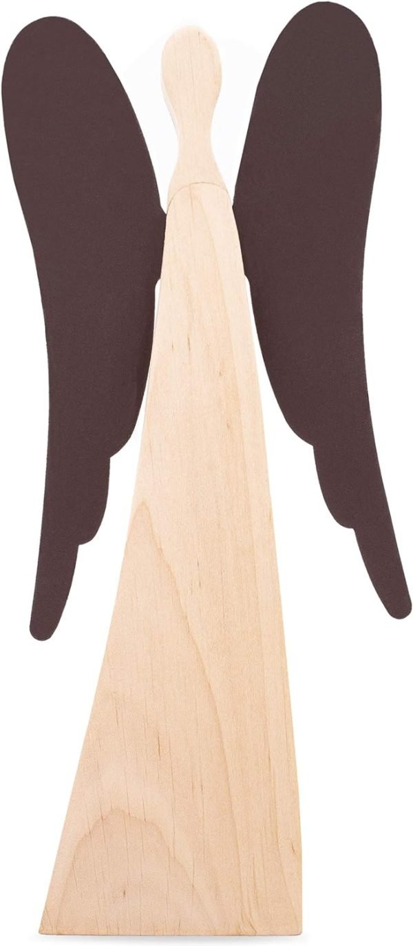 Goodsright Decor Wooden Guardian Angel Figurines for Love, Peace, Inspiration - Remembrance Angel Collectible Statue - Christmas Wood Angel Decor - Rustic Angel Gift in Memory of Loved Ones - Medium