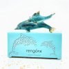 Goodsright Decor Hand-Painted Dolphin Ornament (Mother and Child) - Unique Coastal Christmas Decor for Your Tree, Ideal for Baby's First Christmas, Beach Themed, Blue Ornaments, or Nautical Xmas Trees