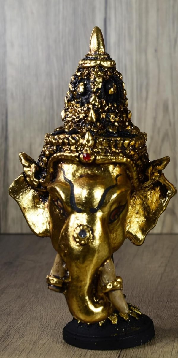 Goodsright Decor Thai Khon Mask Thai Sculptures Ramayana Resin Drama Collectible Thai D??cor Crafts Decoration Art Figur (Ganesha)