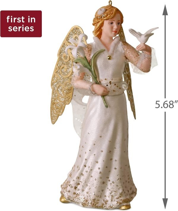 Goodsright Decor Keepsake Christmas Ornament 2018 Year Dated, Christmas Angels Peace