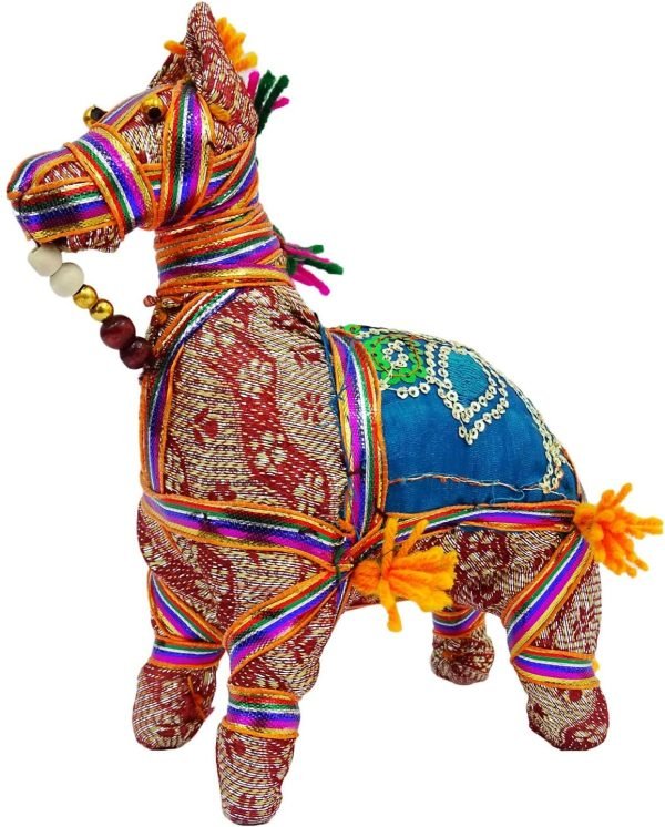 Goodsright Decor Rajasthan Craft Traditional Handmade Stuffed Horse Ethnic Home Table Decor