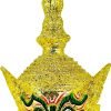 Goodsright Decor Thai Khon Mask Thai Sculptures Ramayana Resin Drama Collectible Thai D??cor Crafts Decoration Art Figur (Ganesha)