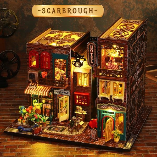Goodsright Decor DIY Miniature Dollhouse Wooden Furniture Kit,Handmade Mini Modern Villa Model,1:24 Scale Creative Doll House Toys ES009