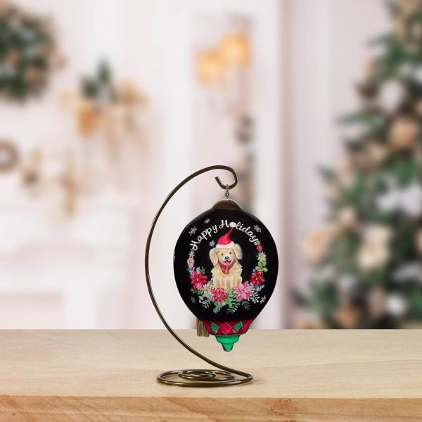 Goodsright Decor A Merry Christmas Sarah Summers Hand-Painted Blown Glass Ornament, Holiday D??cor, Christmas Tree