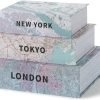 Goodsright Decor Decorative Storage Boxes - Set of 5: Antique Memory Keepsake Boxes with Lids, Travel Cardboard Storage for Organizing and Home D??cor, Unique Gift Boxes with Magnetic Closure