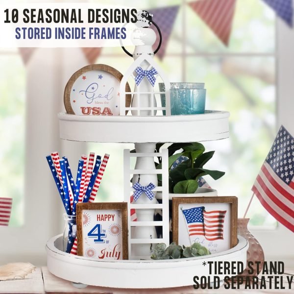 Goodsright Decor The Ultimate Farmhouse Tiered Tray Decor Set - Beautiful Year Round Seasonal & Fall Holiday Decoration Bundle - The Perfect Lemon and Summer Centerpiece Design for Home & Kitchen Decor