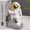 Goodsright Decor Space Decor Bookends, Resin Astronaut Bookshelf Ends for Kids Rooms Gold Book Ends for Heavy Books Fun Heavy Duty Book End Holder Astronaut Figurine Statue for Office Home Room(D-Gold)