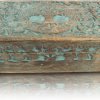 Goodsright Decor Great Birthday Gifts Handmade Decorative Wooden Jewelry Box Tree Of Life Carving Jewelry Organizer Keepsake Box Treasure Chest Trinket Holder Watch Box Storage Lock Box Housewarming Gift (Blue)