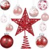 Goodsright Decor 24 Pieces 2.36 Inch Shatterproof Plastic Christmas Ball Ornaments Tree Balls with One Christmas Tree Star for Christmas New Years Present Wedding Home Holiday Party Decoration (Gold)