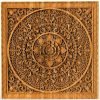 Goodsright Decor Mandala Wood carved Oriental Home decor Wall Hanging Art Work Oriental ornament Bed Panel Wood gift