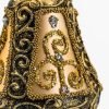 Goodsright Decor Christmas Bell Ornament 4-Inch Blown Glass (Gold Embellished)