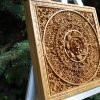 Goodsright Decor Mandala Wood carved Oriental Home decor Wall Hanging Art Work Oriental ornament Bed Panel Wood gift