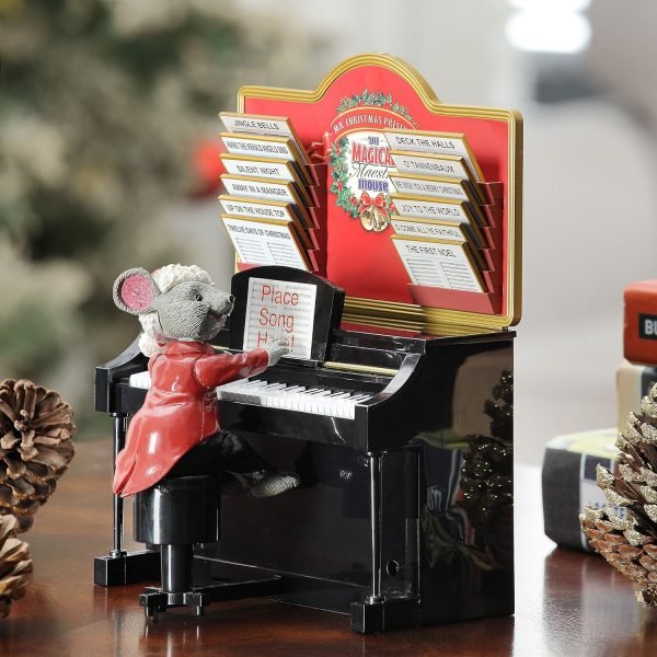 Goodsright Decor Christmas D??cor, 10 in, Sing-a-Long Mouse,Plastic