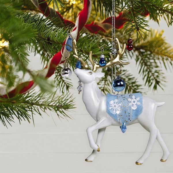 Goodsright Decor Keepsake Christmas Ornament Year Dated, Regal Reindeer, Porcelain