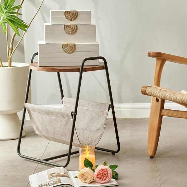 Goodsright Decor Faux Leather Decorative Boxes - Pack of 3 Decorative Boxes, Modern Decorative Box, Stackable Decorative Box Organizer, Aesthetic & Fancy Decorative Box