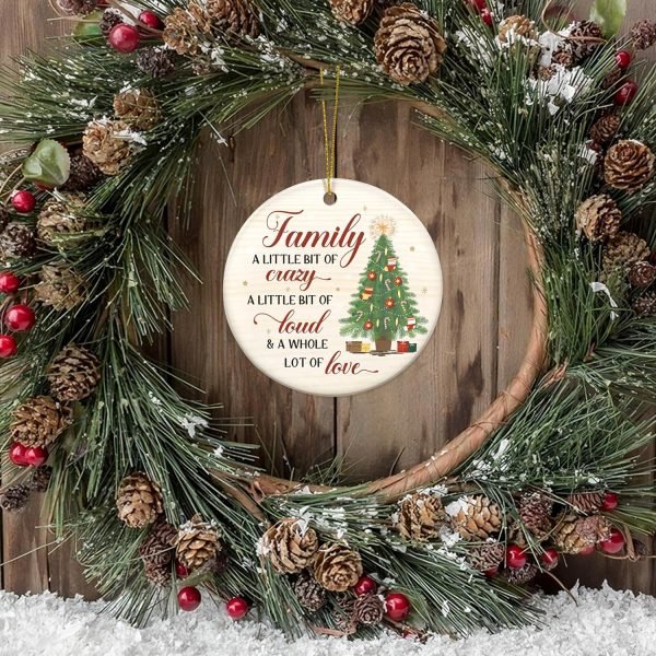 Goodsright Decor Christmas Ornaments Gifts for Family - Christmas Family Decor Gifts for Mom, Dad, Daughter, Son, Husband and Wife, Grandma, Grandpa Gift Ideas - Christmas Tree Decoration Ceramic Ornament