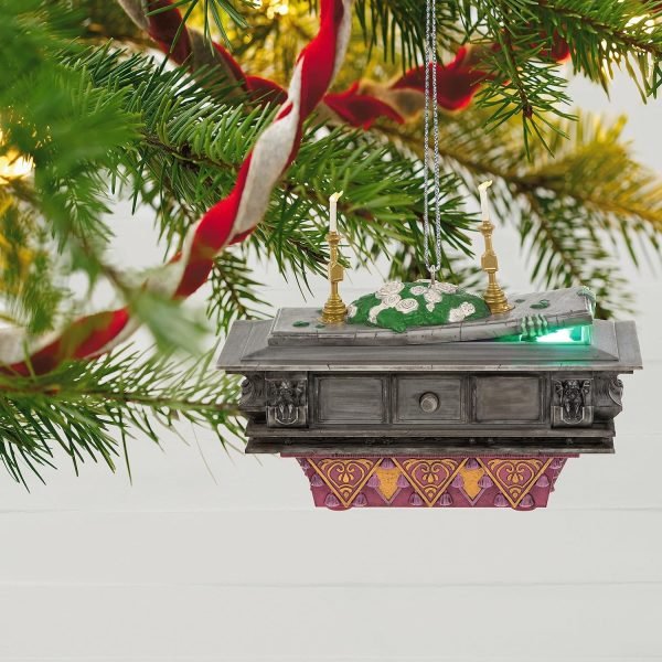 Goodsright Decor Keepsake Christmas Ornament , Disney The Haunted Mansion Collection The Coffin in the Conservatory With Light and Sound, Gifts for Disney Fans