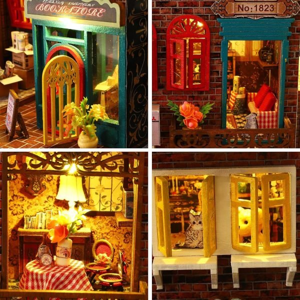 Goodsright Decor DIY Miniature Dollhouse Wooden Furniture Kit,Handmade Mini Modern Villa Model,1:24 Scale Creative Doll House Toys ES009