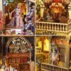 Goodsright Decor DIY Book Nook Kit,DIY Miniature Doll House Kit with Furniture and LED,Wooden Bookend Bookshelf Insert Decor-Creativity Gift for Friend Lover??JTSL-12??