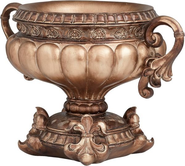 Goodsright Decor 79 Polystone Decorative Decorative Jars Decorative Container, Decorative Keepsake Box 12" x 8" x 17", Bronze